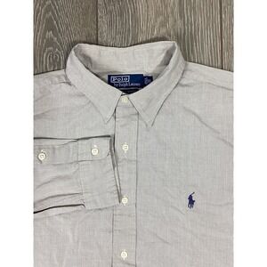 Polo By Ralph Lauren XL Lowell Sport 2-ply Cotton Button Men's Shirt Brown Pony‎